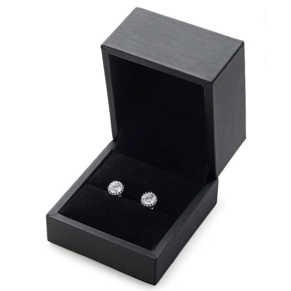 Moissanite Earrings 18k 1.70 Carat DEF Color Brilliant Cut Gemstone - Picture 2 of 8